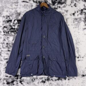 Polo Ralph Lauren Jacket Mens Size S/M Navy Blue Cargo Pockets Military Y2K